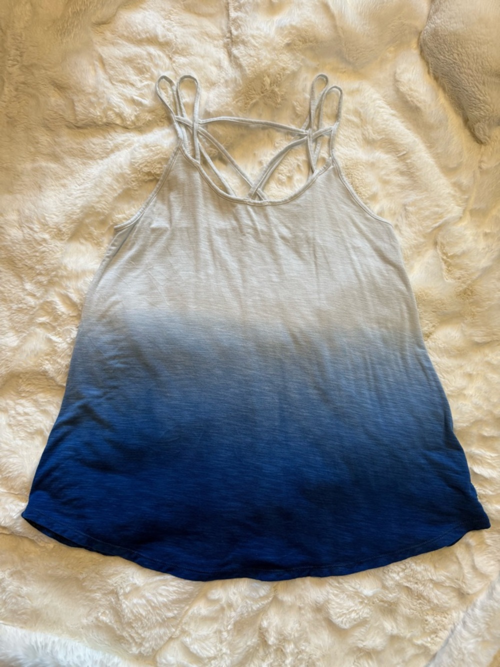 American Eagle Women’s Ombre Blue Strappy Tank Top